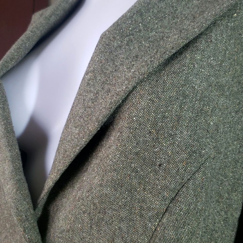 Vintage Casual Corner Women's Beige/Green Jacket Size 16 MadeiIn Romania - Picture 9 of 11